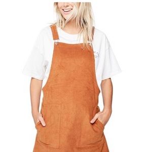NWT Burnt Orange Classic Cord Pinafore Dress